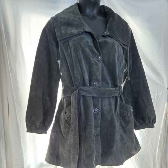 Adorable Bernardo Suede Dress Coat EUC 😍 - Picture 2 of 13